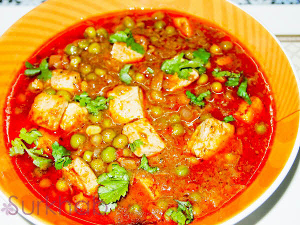 P5140506 Matar Paneer Recipe | Simple Paneer Recipe | Mutter Paneer