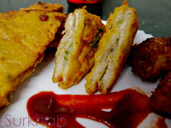 P1012144 Cheese Bread Pakora | Stuffed Cheese Inside The Bread