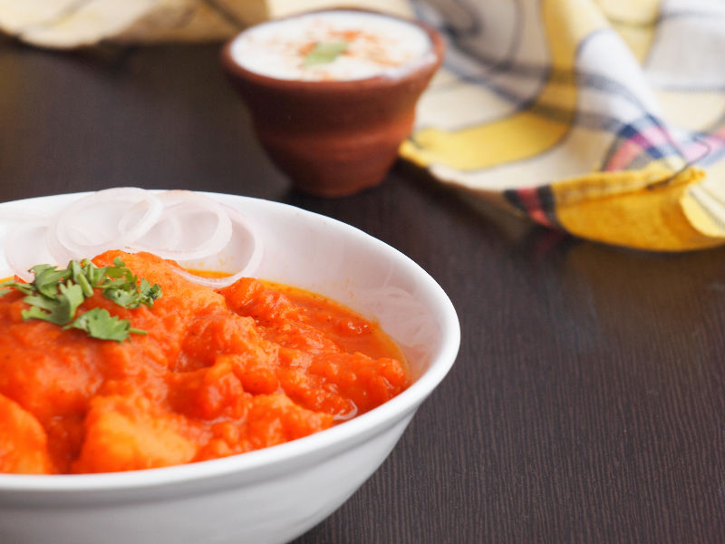 Potato Curry in Red Gravy