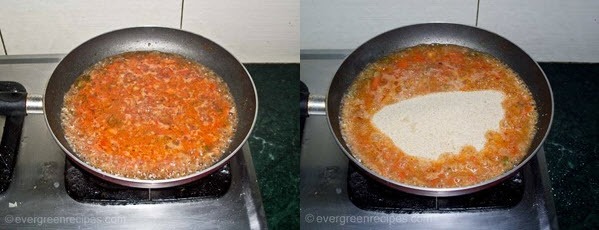 Tomato  Rava Upma Recipe Step 